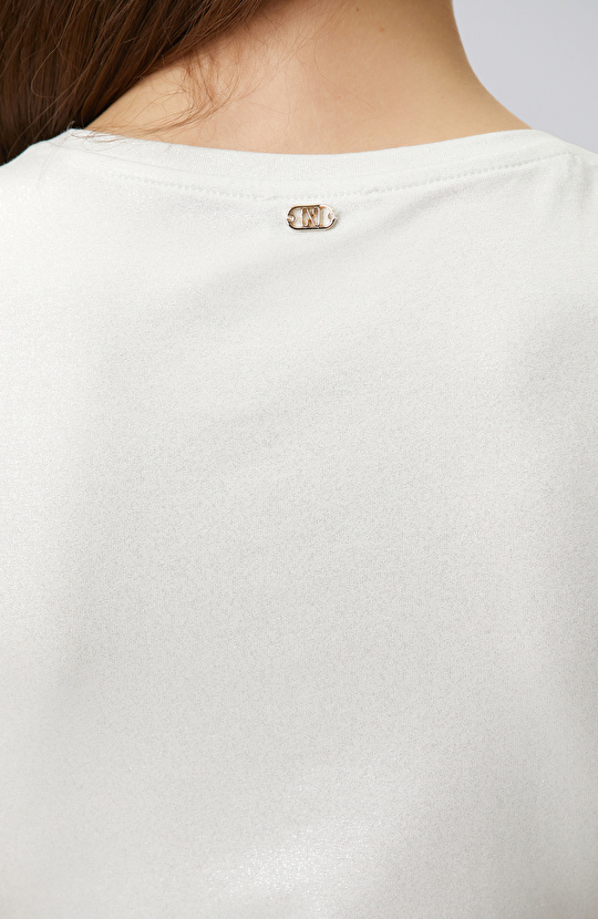 Off White Foil Printed T-shirt