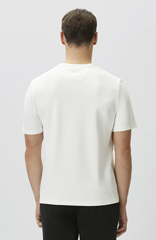 Ekru Baskı Detaylı T-shirt