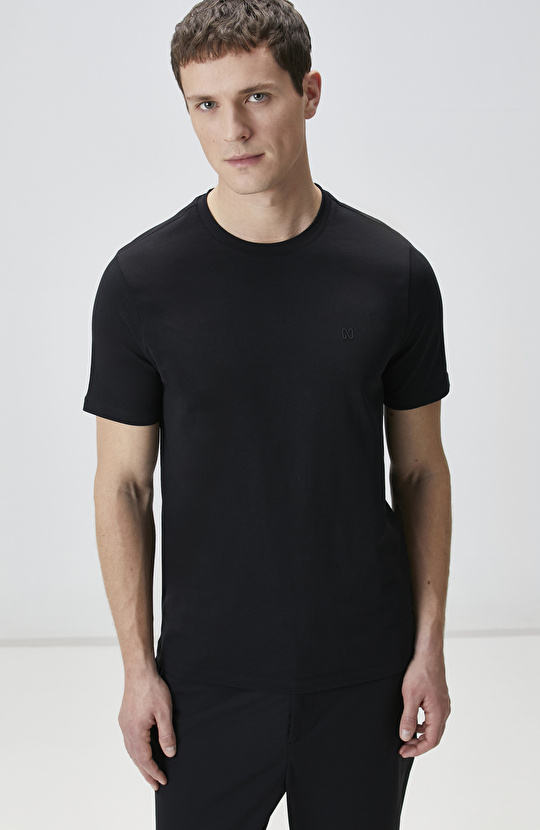 Siyah Kısa Kol Basic T-shirt