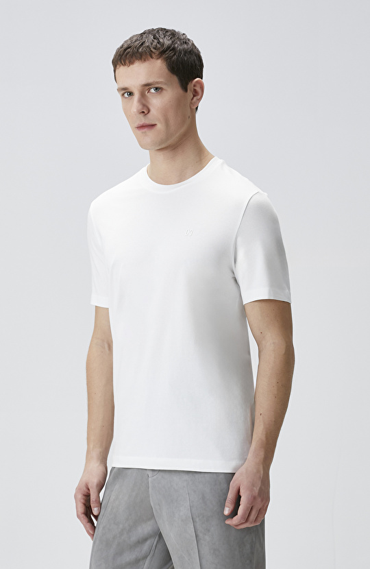 Beyaz Kısa Kol Basic T-shirt