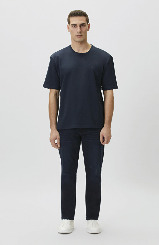 Lacivert Comfort Fit T-shirt