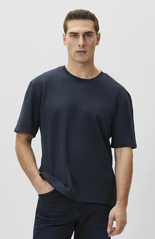 Lacivert Comfort Fit T-shirt