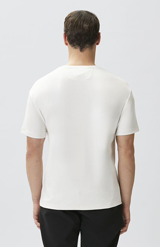 Comfort Fit Basic Kırık Beyaz T-shirt