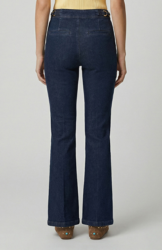 Lacivert Raw Denim Pantolon