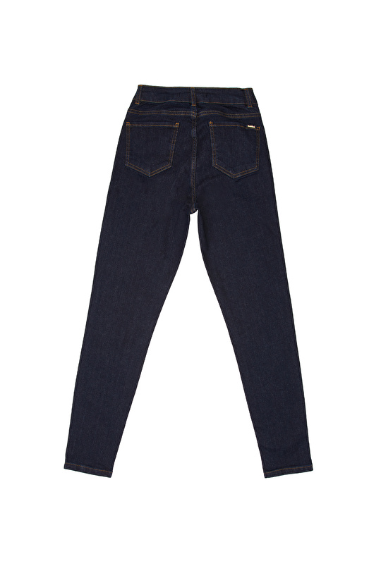 Navy Blue Raw Denim Trousers
