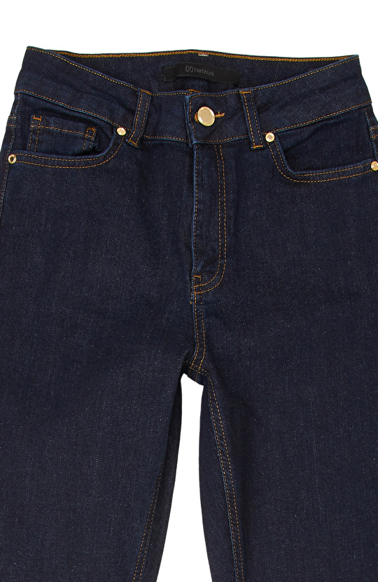 Navy Blue Raw Denim Trousers