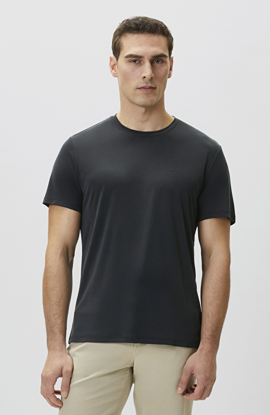 Siyah Basic Modal T-shirt