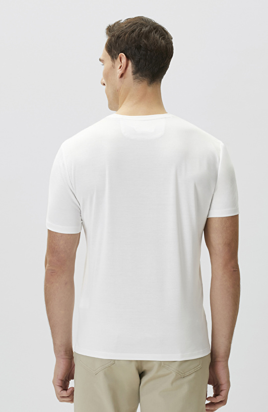 Beyaz Basic Modal T-shirt