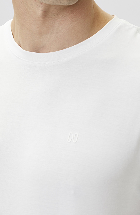 Beyaz Basic Modal T-shirt