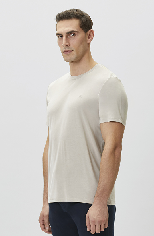 Bej Basic Modal T-shirt