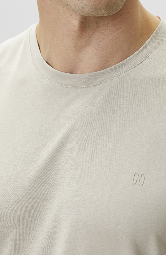 Bej Basic Modal T-shirt