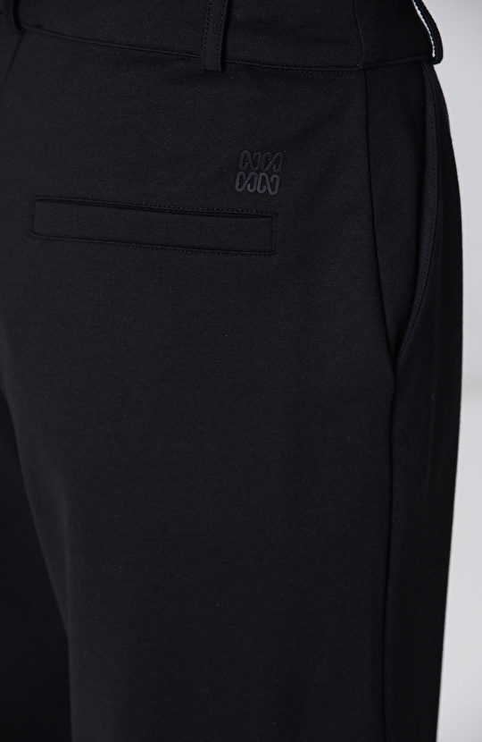 Siyah Çelik İnterlok Kargo Cepli Pantolon