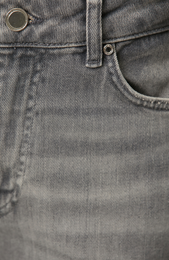 Koyu Gri Wide Leg Denim Pantolon