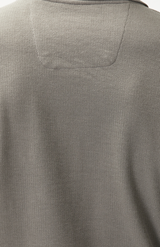 Vizon Fermuarlı Polo Yaka Jakarlı T-shirt
