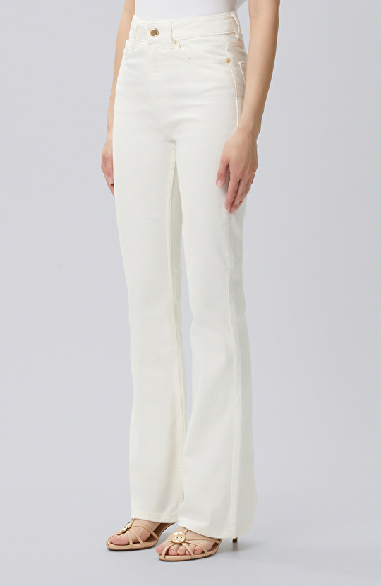 Naturel Flare Denim Pantolon