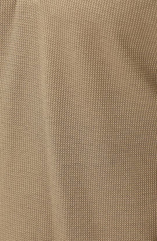 Slim Fit Mink Polo Neck Waffle T-shirt