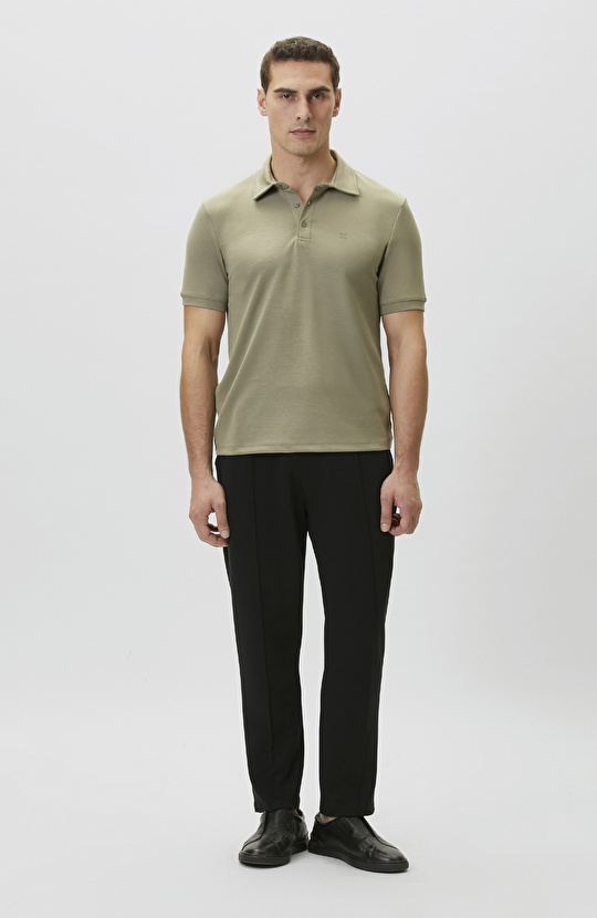 Haki Basic Modal Polo T-shirt