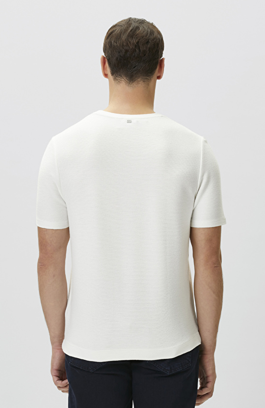 Ekru Jakarlı T-shirt