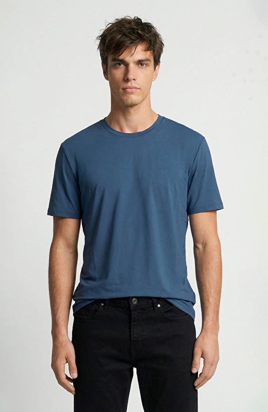 İndigo Teknik T-shirt