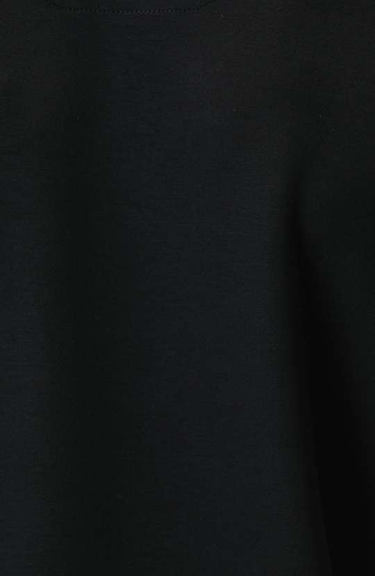 Comfort Fit Siyah Göğüs Cep Detaylı T-shirt