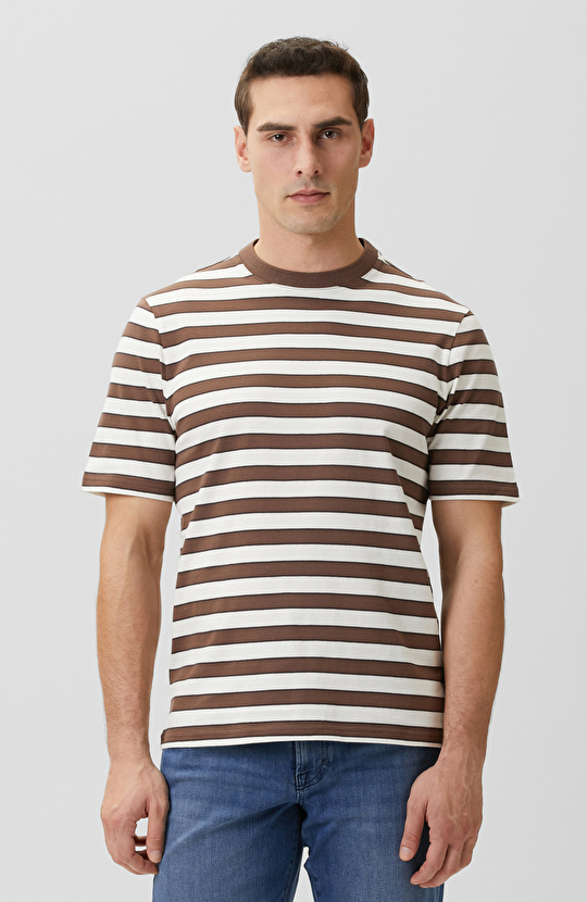 Brown White Tshırt