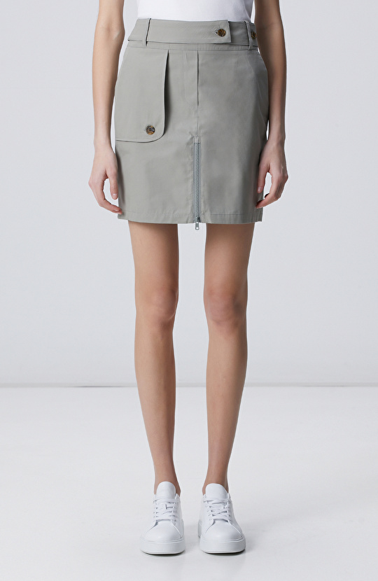 Açık Haki Mini Etek