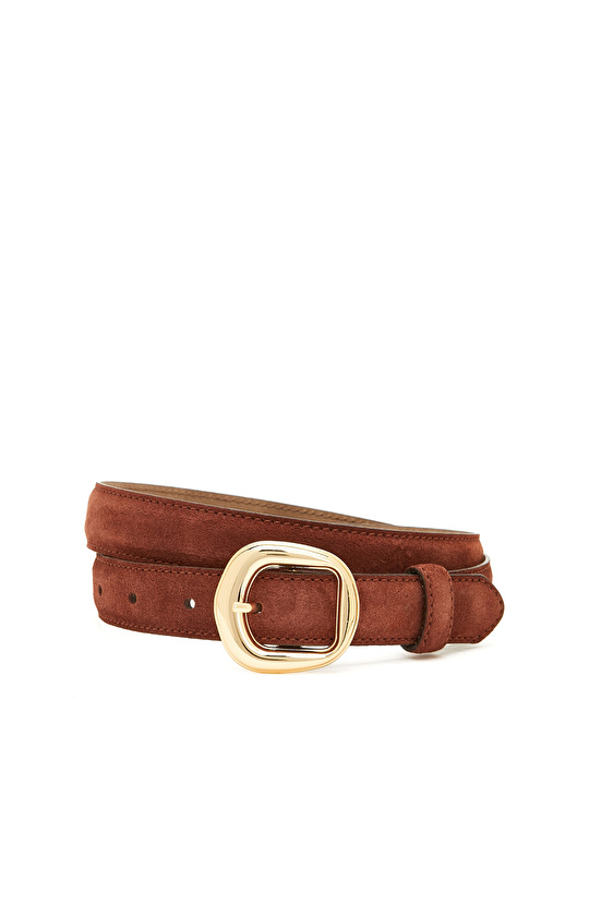 Kiremit Kadın Deri Kemer