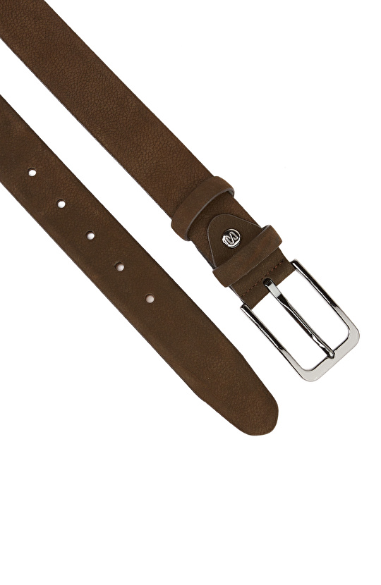 Kahverengi Dokulu Erkek Deri Kemer