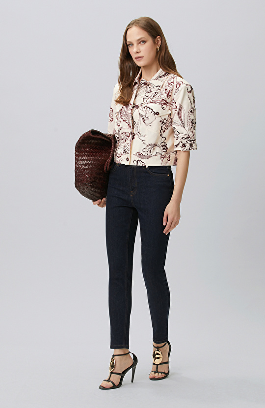 Cherry Paisley Patterned Jacket