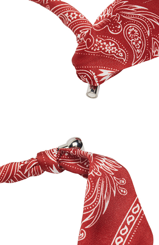 Bordo Kadın Desenli Kolye