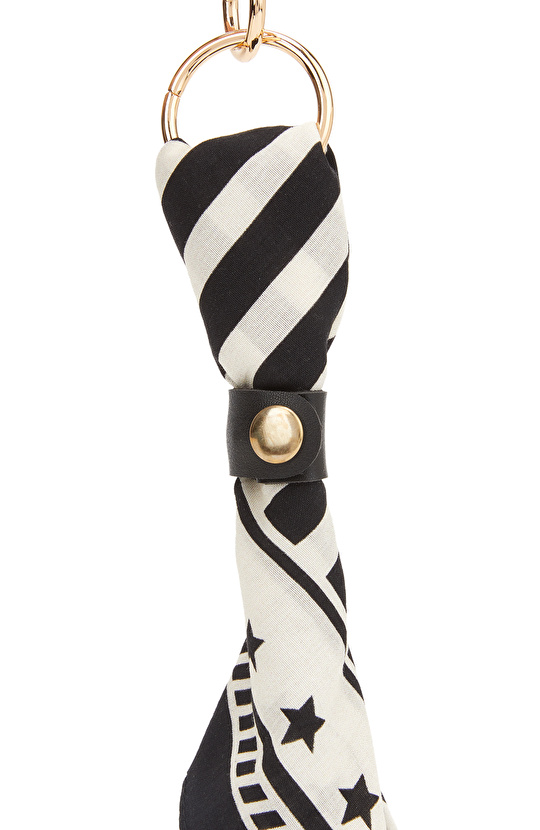 Siyah Şal Desenli Anahtarlık