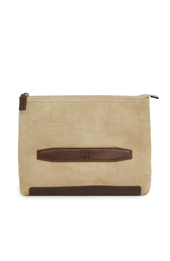 Vizon Süet Kozmetik Çantası