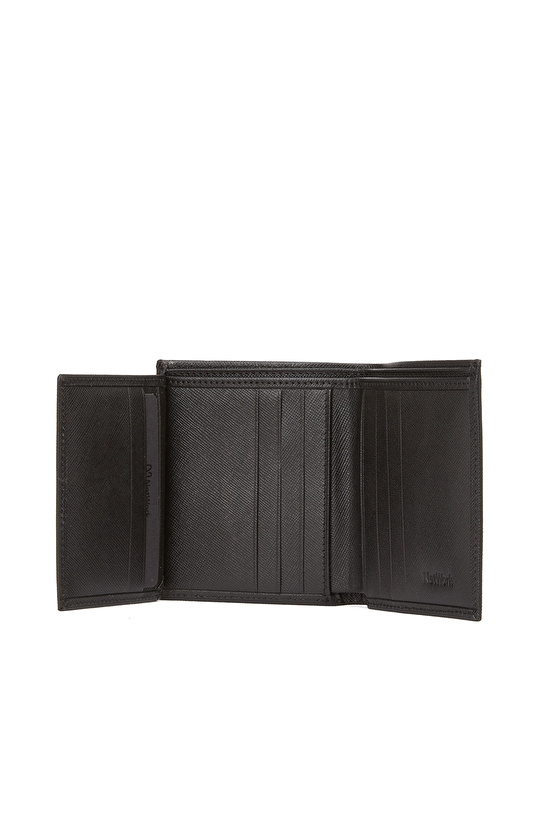 Siyah 10 Kartlık Bölmeli Erkek Deri Cüzdan