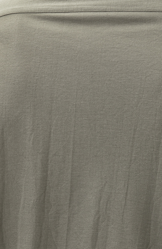 Slim Fit Haki Uzun Kol Örme Gömlek