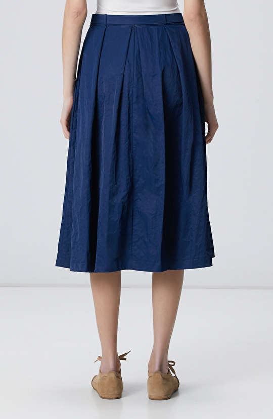 Lacivert Kemerli Etek