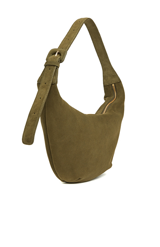 Haki Kadın Süet Çanta