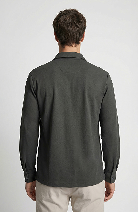 N-Tech Khaki Double Pocket Snapback Outer Shirt