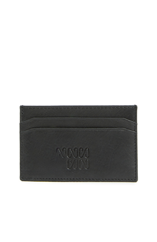 Siyah Erkek Deri Kartlık