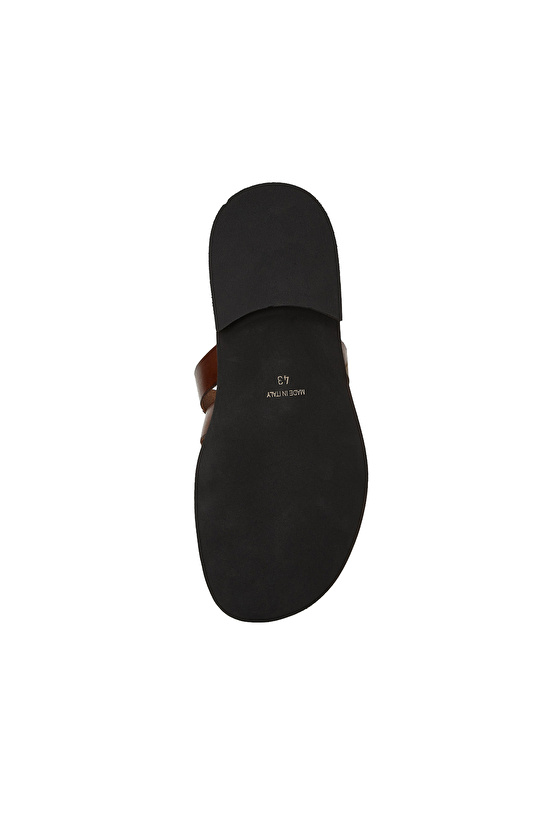 Acı Kahve Erkek Günlük Rahat Deri Terlik