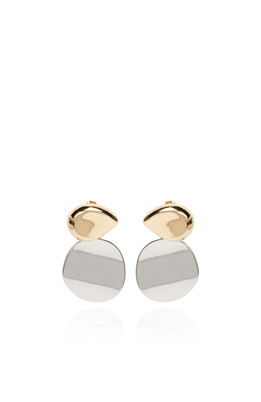 Silver Gold Kadın Sallantılı Küpe