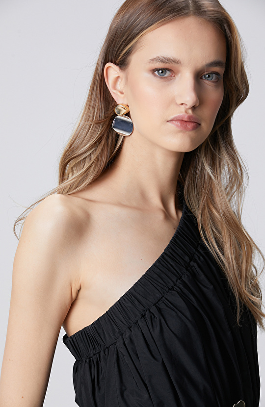 Silver Gold Kadın Sallantılı Küpe