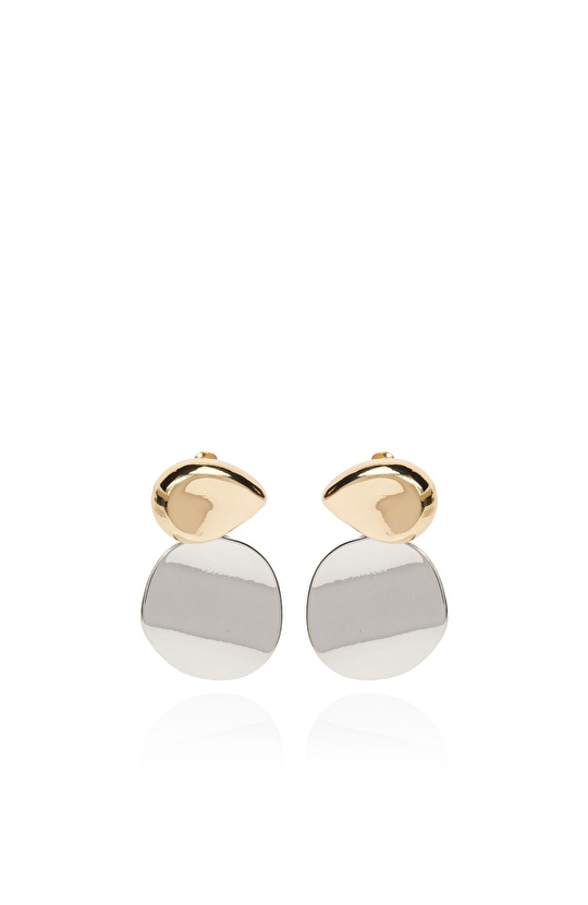 Silver Gold Kadın Sallantılı Küpe