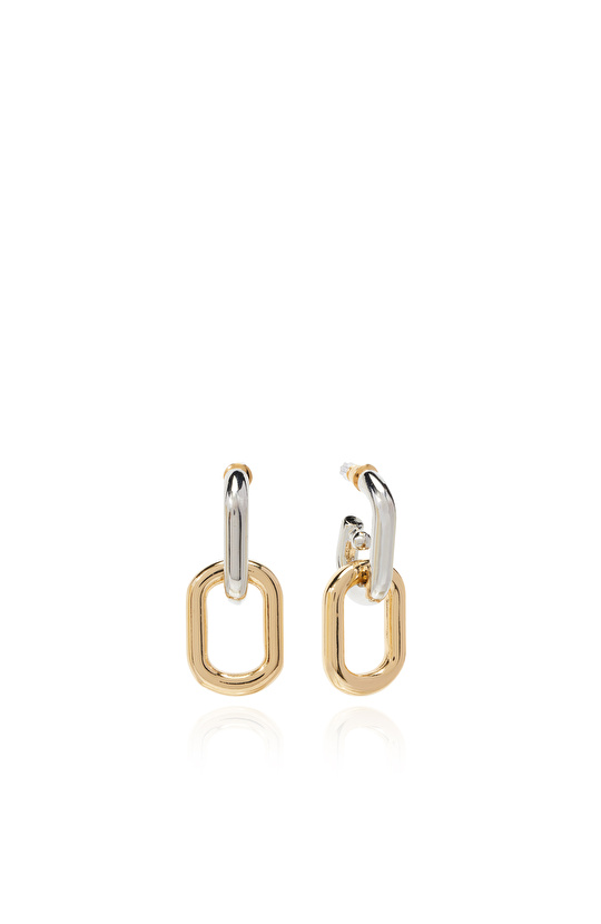 Silver Gold Kadın Sallantılı Küpe