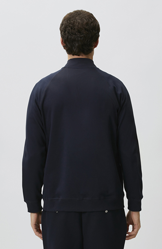 Lacivert Fermuarlı Sweatshirt