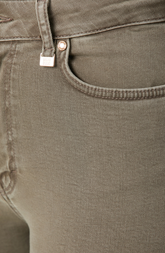 Slim Fit Haki Denim Pantolon