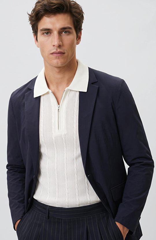 Lacivert Traveller Blazer Ceket