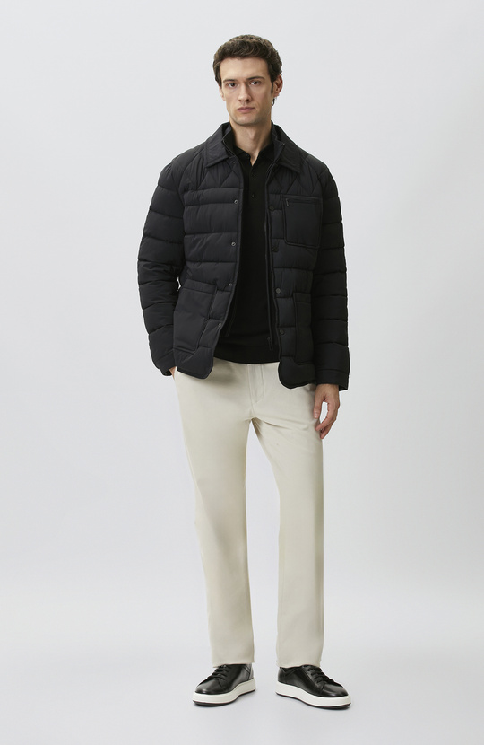 Black Knitwear Outfitting Coat Jacket