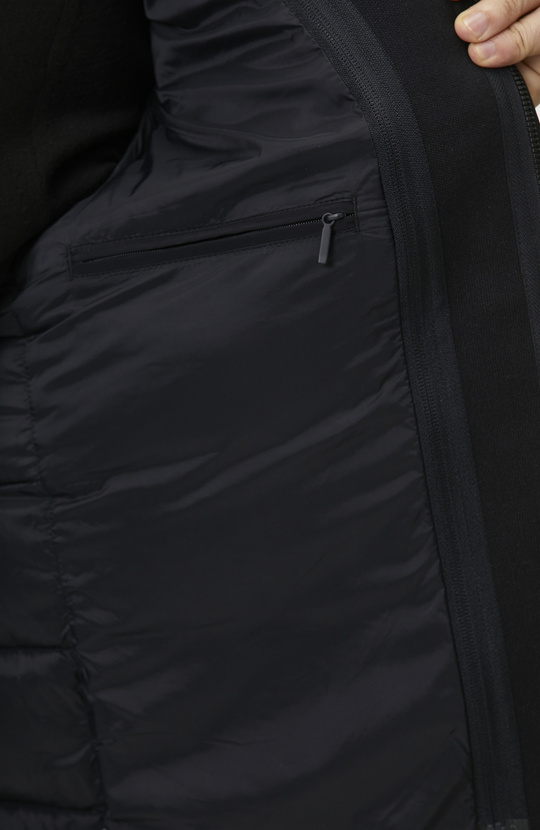 Black Knitwear Outfitting Coat Jacket