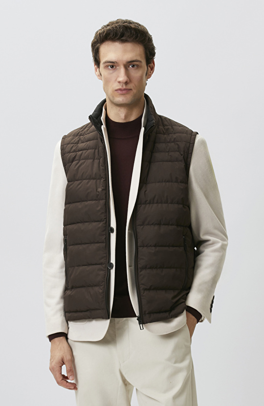 Kahverengi Puffer Yelek