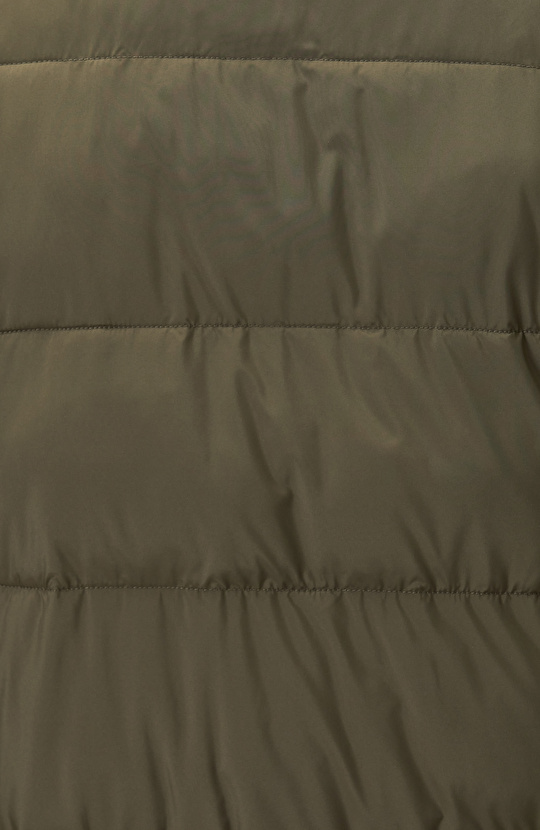 Haki Polo Yaka Çıtçıtlı Mont